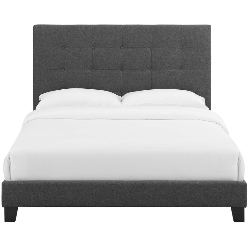 Abdiel tufted upholstered low deals profile platform bed